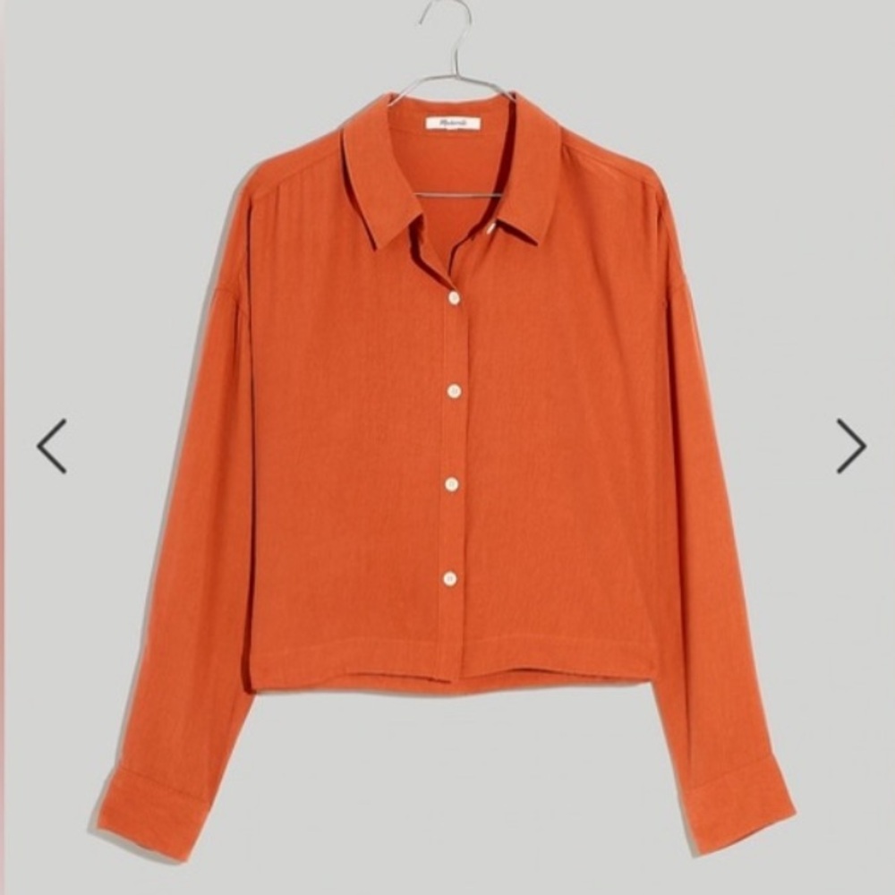 Madewell Lusterweave Hartfield Crop Shirt
